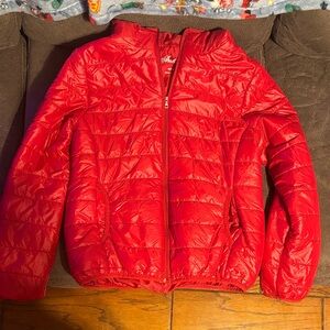 Ambiance Cherry Red Quilted Jacket